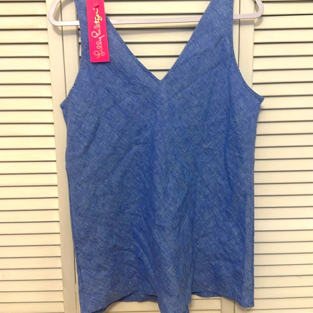 Lilly Pulitzer Florin sleeveless linen top sz Medium NWT